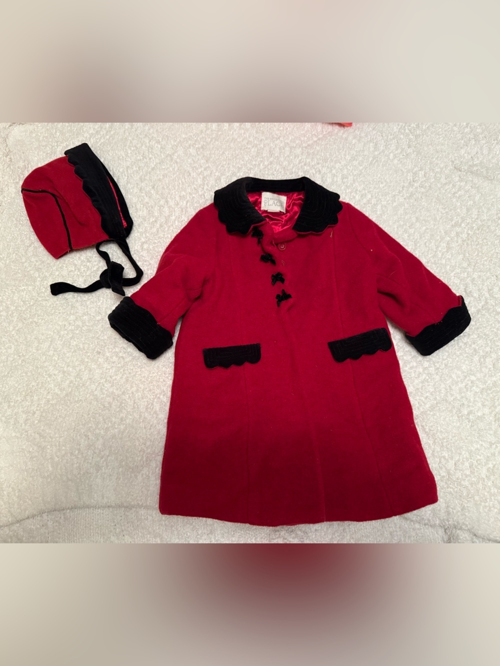 The Children's Place Red Coat with Black Collar